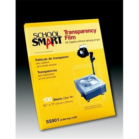 SCHOOL SMART School Smart 079883 Laser Transparency Film Without Sensing Strip; Pack - 50 79883